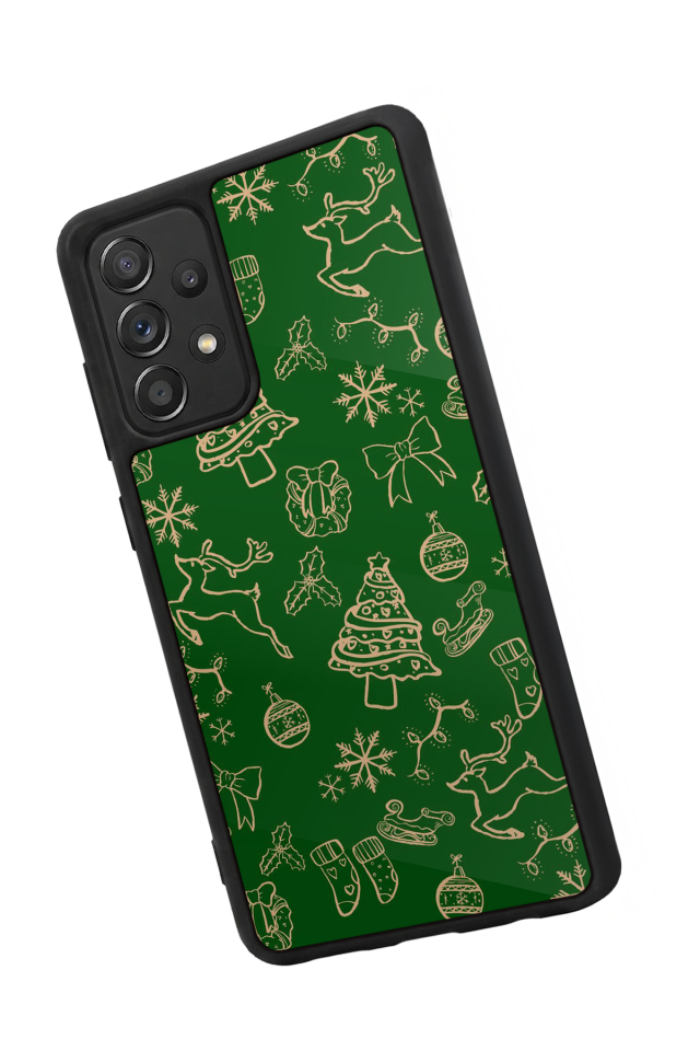 Samsung Galaxy A72 Uyumlu Yilbasi Christmas Tasarımlı Glossy Premium Kılıf