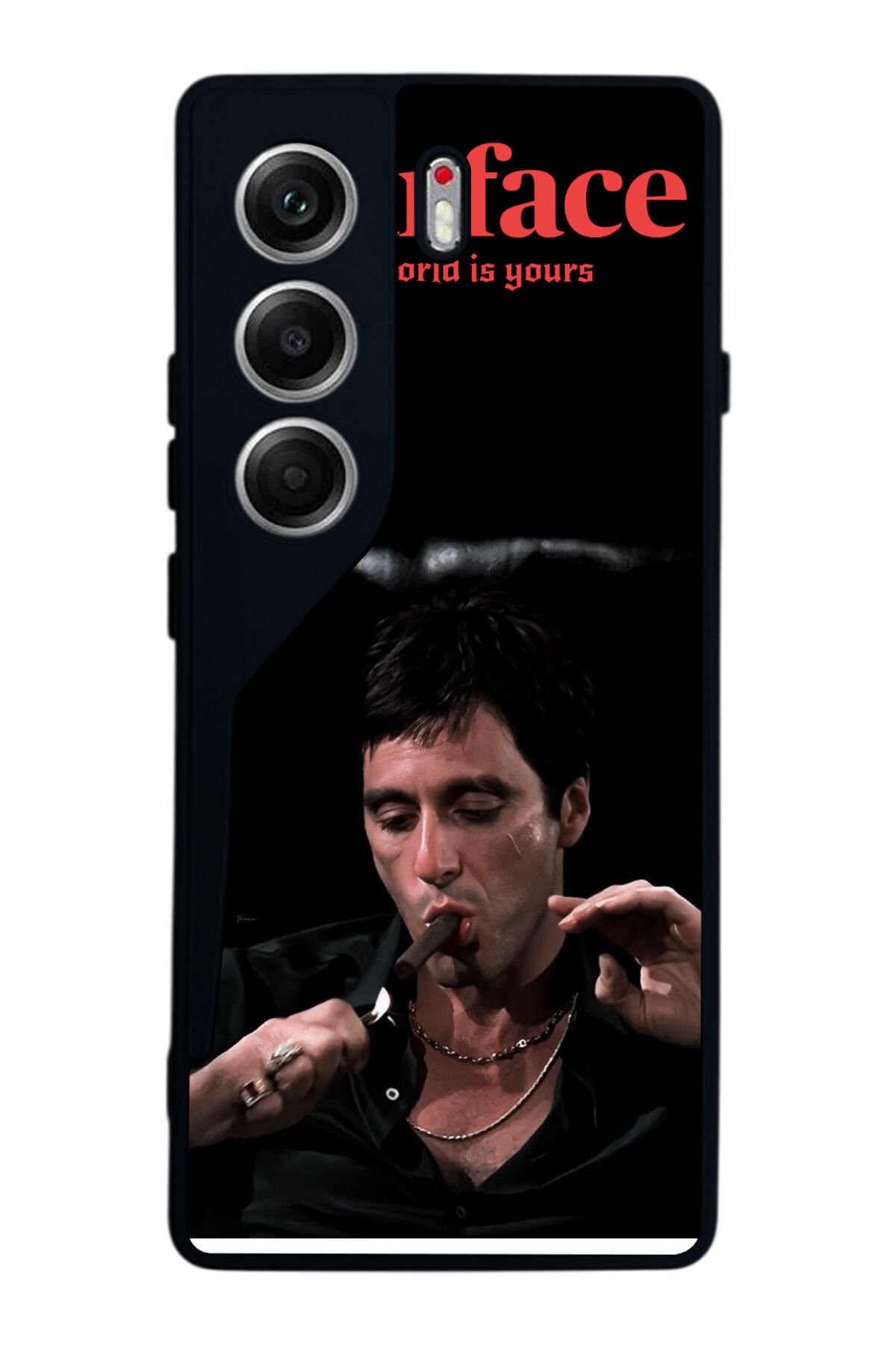 Tecno Camon 40 Uyumlu Scarface Tasarımlı Glossy Premium Kılıf