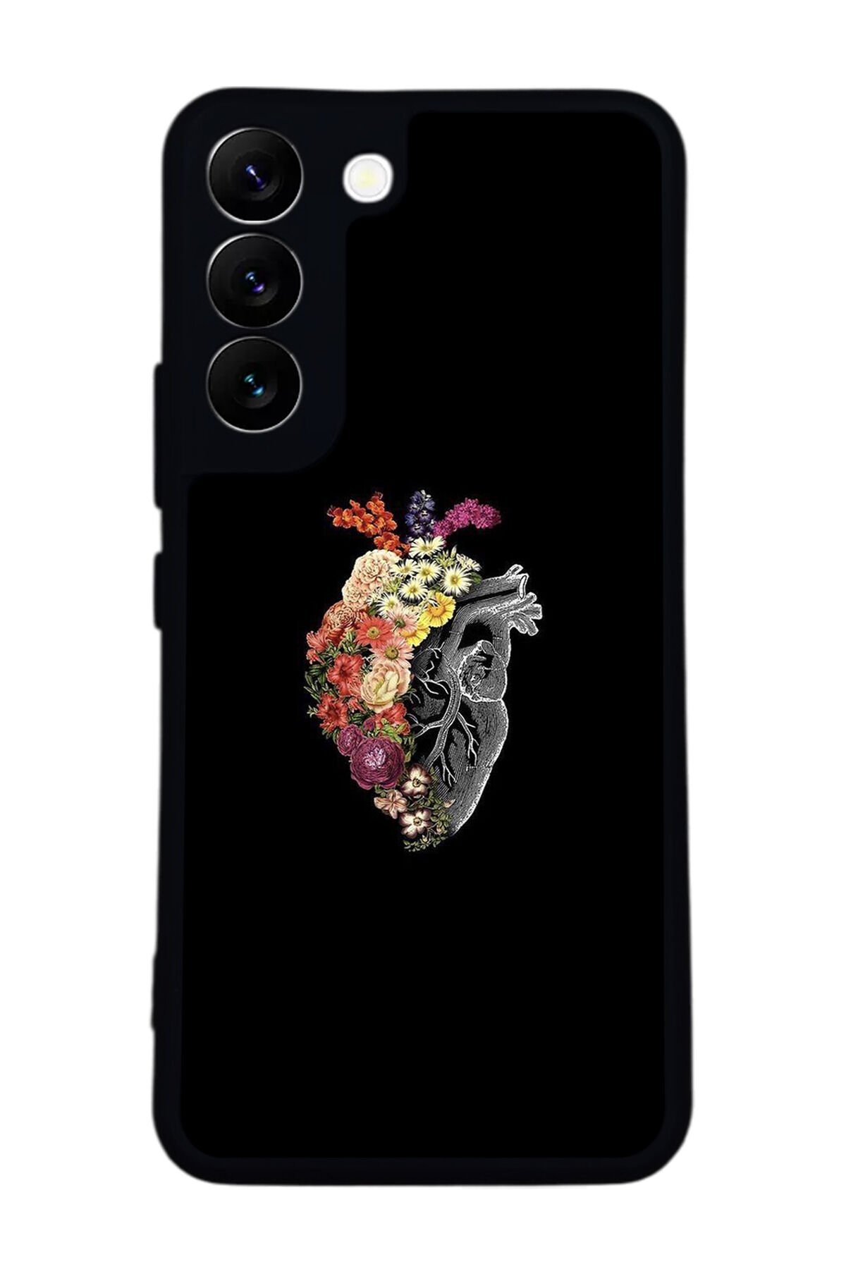 Samsung Galaxy S22 Uyumlu Kalp Love Tasarımlı Glossy Premium Kılıf