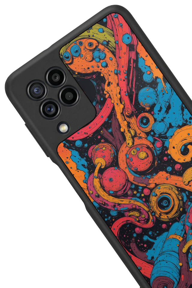 Samsung Galaxy M32 Uyumlu Abstract Tasarımlı Glossy Premium Kılıf