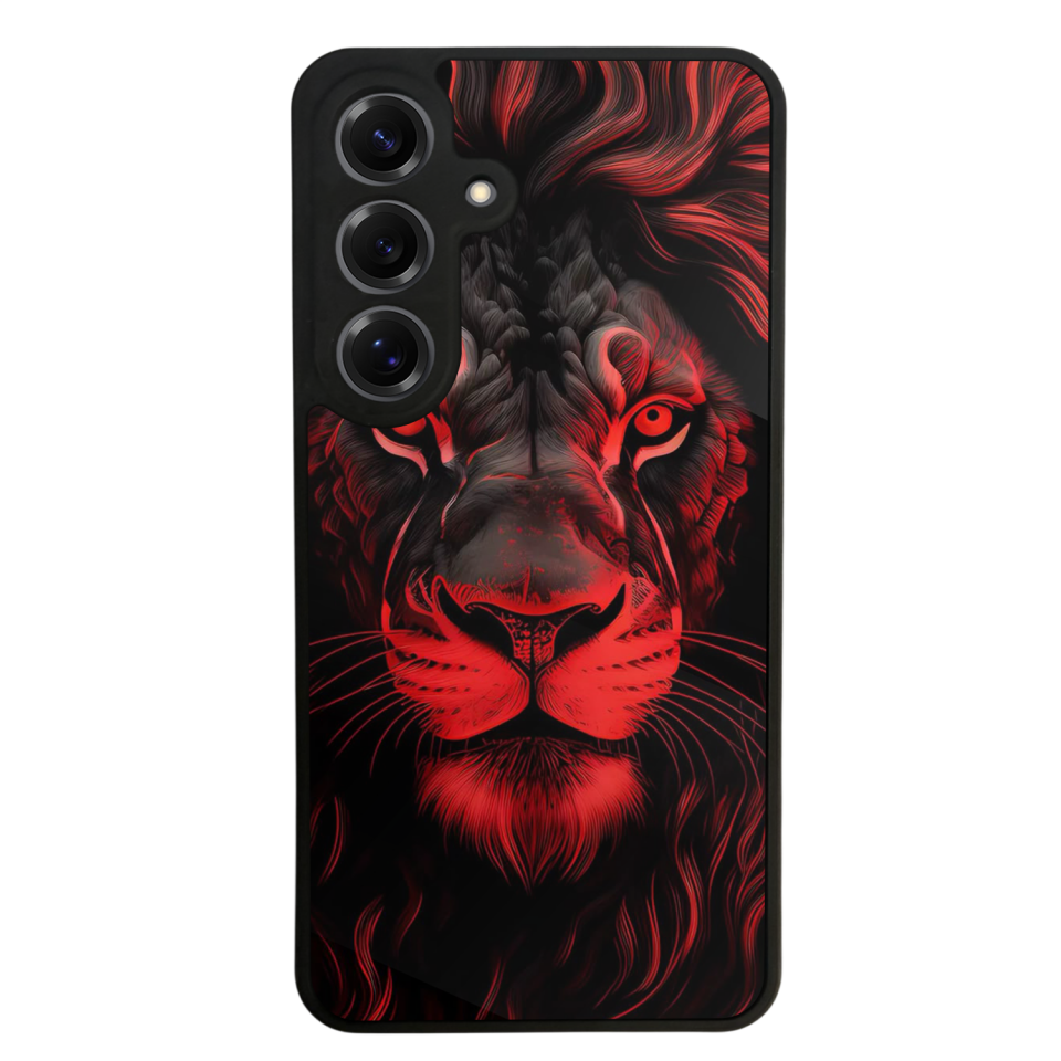 Samsung Galaxy S25 Uyumlu Aslan Tasarımlı Glossy Premium Kılıf