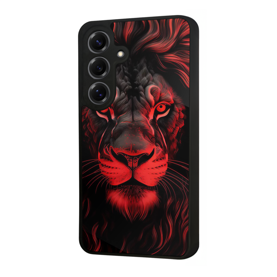 Samsung Galaxy S25 Uyumlu Aslan Tasarımlı Glossy Premium Kılıf