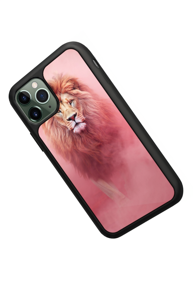 iPhone 11 Pro Max Uyumlu Aslan Tasarımlı Glossy Premium Kılıf