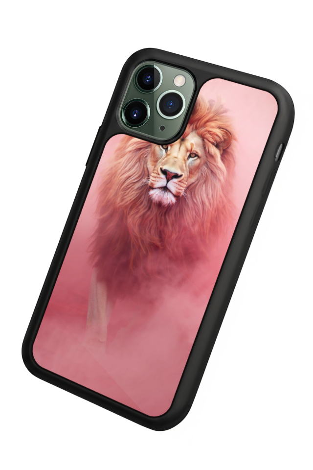 iPhone 11 Pro Max Uyumlu Aslan Tasarımlı Glossy Premium Kılıf