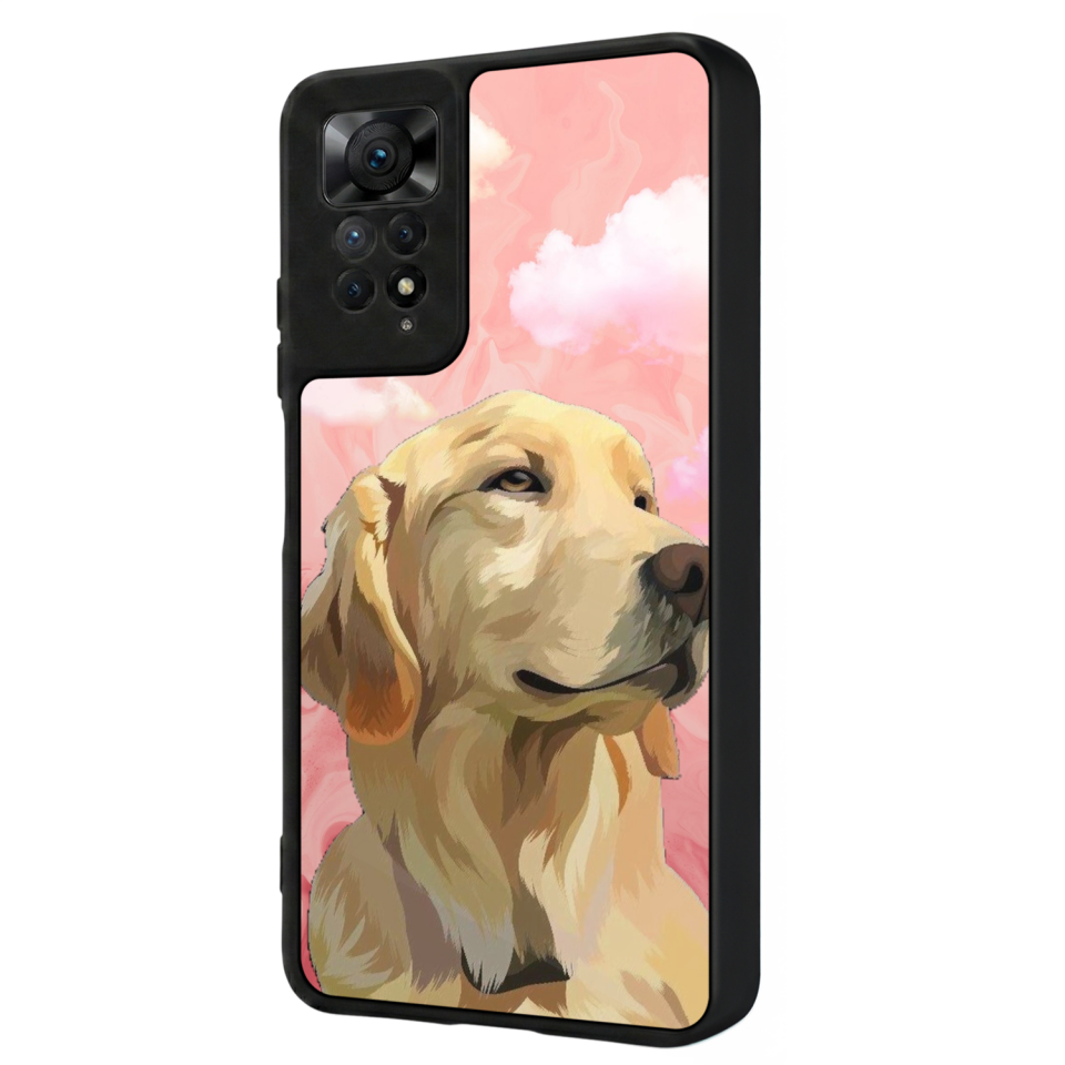 Xiaomi Redmi Note 12 Pro Uyumlu Golden Kopek Tasarımlı Glossy Premium Kılıf
