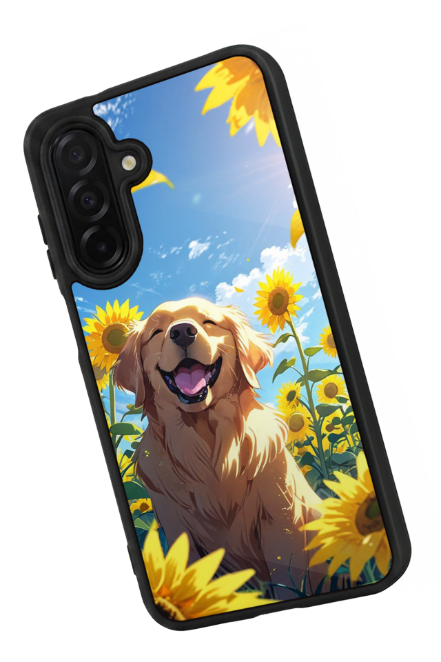 Samsung Galaxy A26 Uyumlu Golden Kopek Tasarımlı Glossy Premium Kılıf