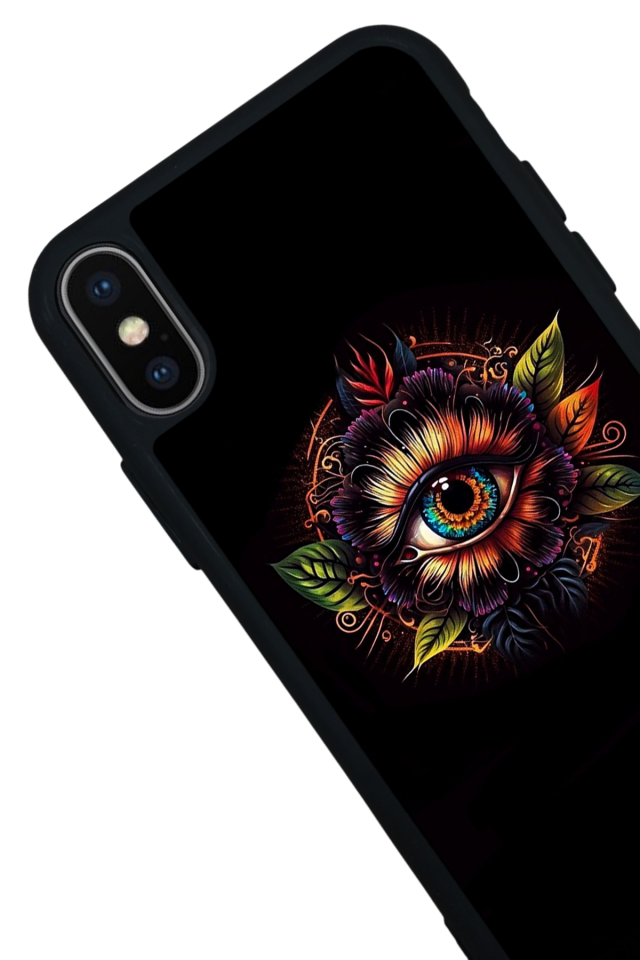 iPhone X/ XS Uyumlu Göz Tasarımlı Glossy Premium Kılıf