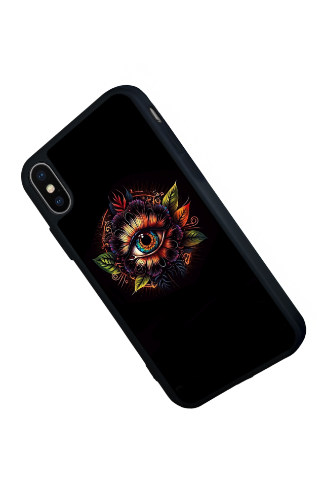 iPhone X/ XS Uyumlu Göz Tasarımlı Glossy Premium Kılıf