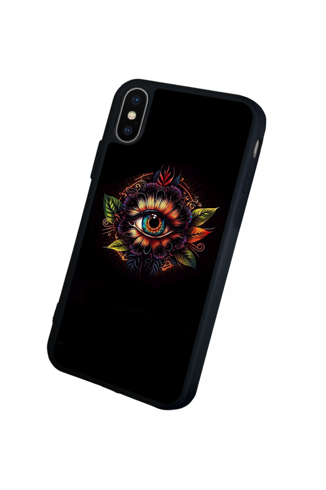 iPhone X/ XS Uyumlu Göz Tasarımlı Glossy Premium Kılıf