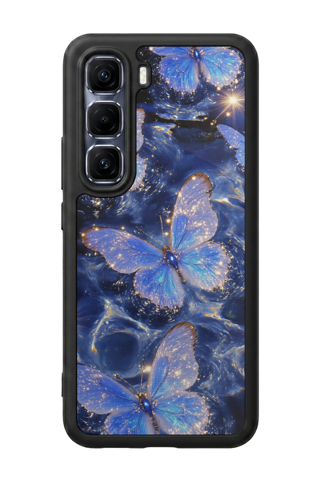 Infinix Hot 60 Pro Plus Uyumlu Kelebek Tasarımlı Glossy Premium Kılıf