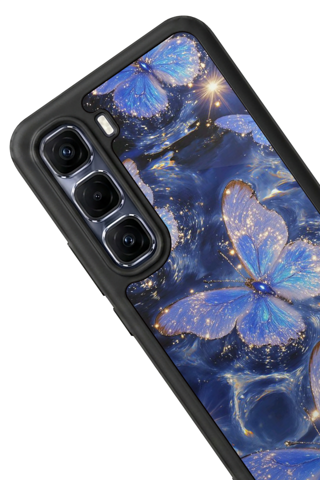 Infinix Hot 60 Pro Plus Uyumlu Kelebek Tasarımlı Glossy Premium Kılıf