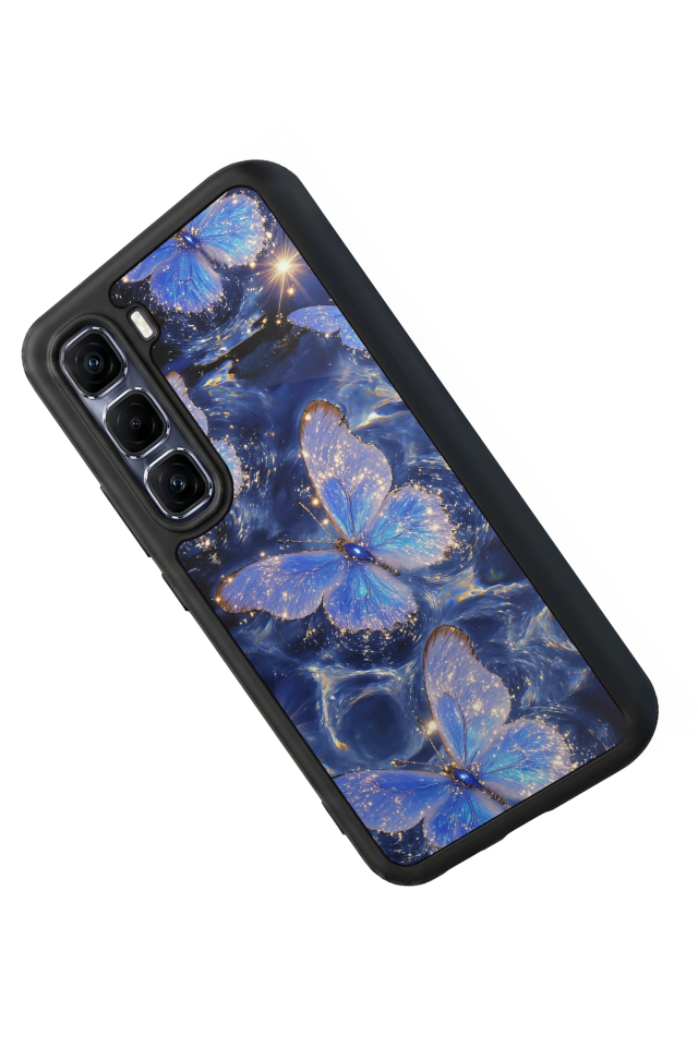 Infinix Hot 60 Pro Plus Uyumlu Kelebek Tasarımlı Glossy Premium Kılıf
