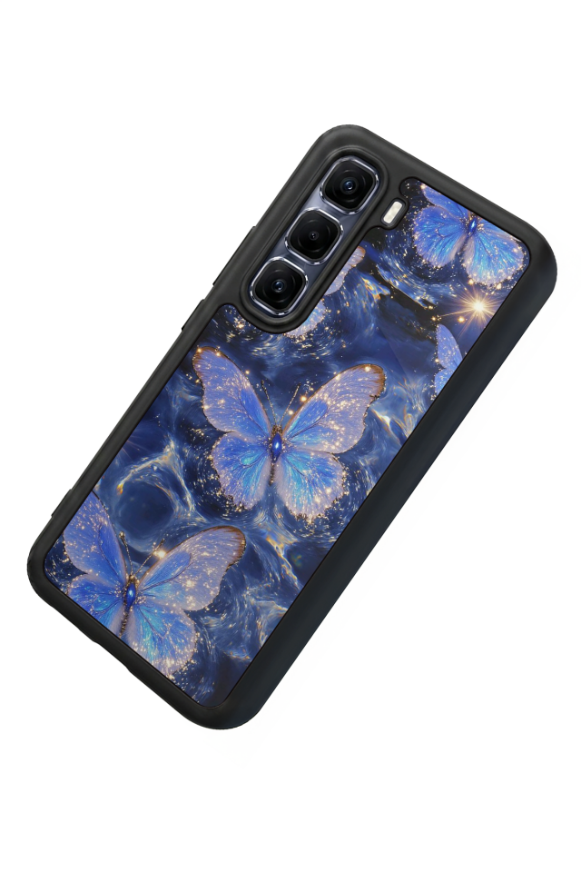 Infinix Hot 60 Pro Plus Uyumlu Kelebek Tasarımlı Glossy Premium Kılıf
