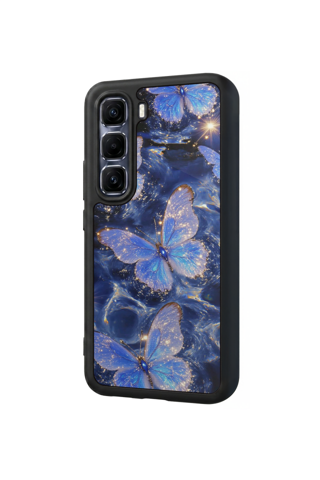 Infinix Hot 60 Pro Plus Uyumlu Kelebek Tasarımlı Glossy Premium Kılıf