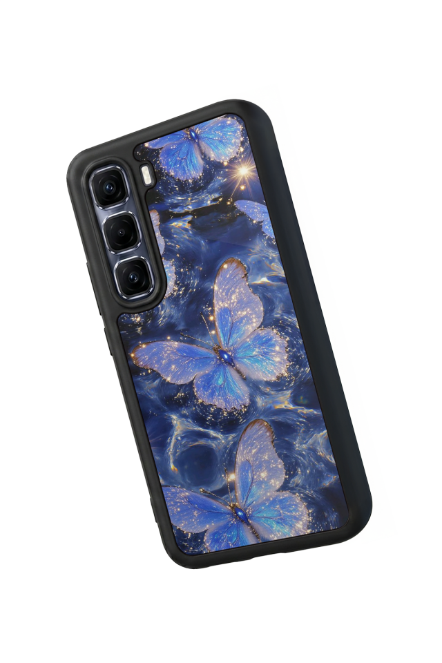 Infinix Hot 60 Pro Plus Uyumlu Kelebek Tasarımlı Glossy Premium Kılıf