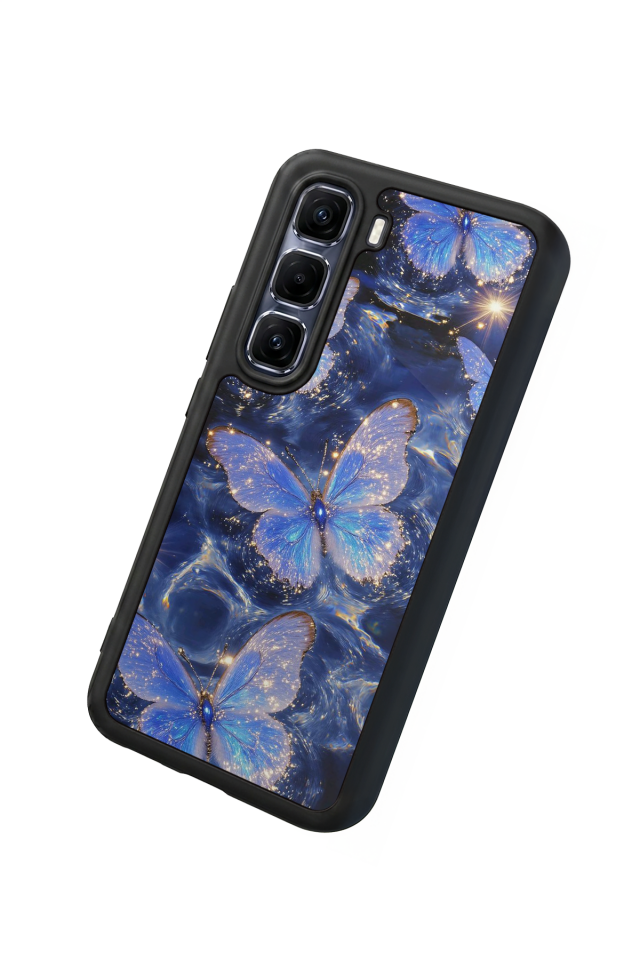 Infinix Hot 60 Pro Plus Uyumlu Kelebek Tasarımlı Glossy Premium Kılıf