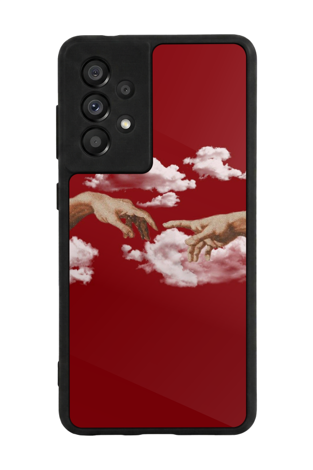 Samsung Galaxy A73 Uyumlu Kirmizi Tasarımlı Glossy Premium Kılıf