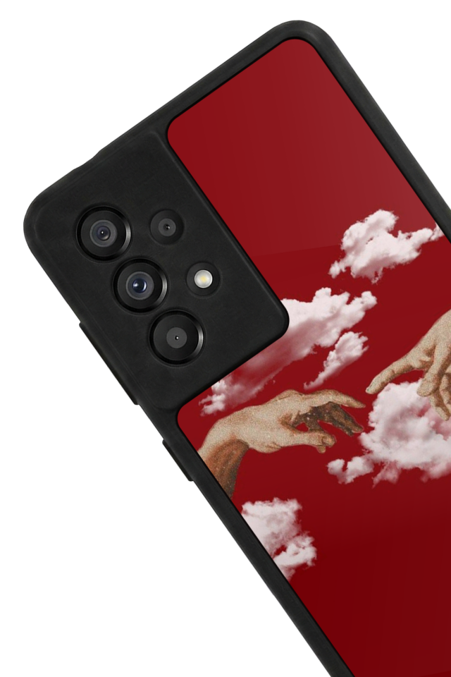 Samsung Galaxy A73 Uyumlu Kirmizi Tasarımlı Glossy Premium Kılıf