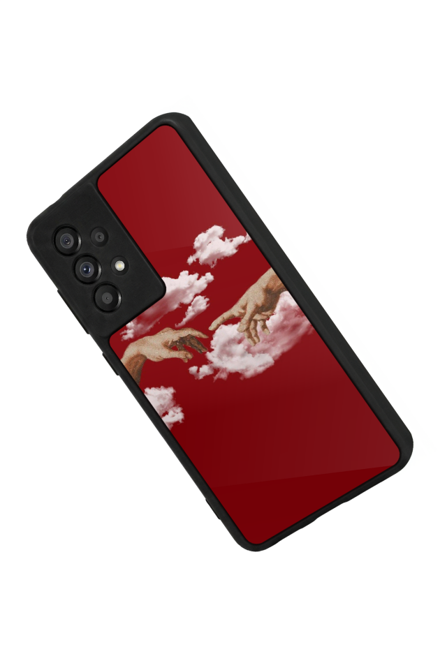Samsung Galaxy A73 Uyumlu Kirmizi Tasarımlı Glossy Premium Kılıf