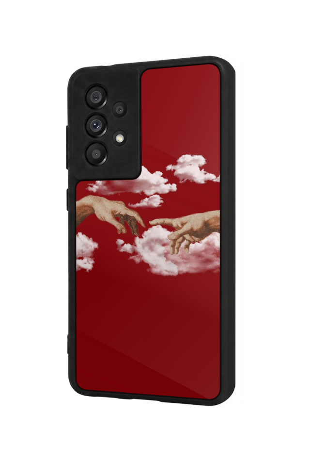Samsung Galaxy A73 Uyumlu Kirmizi Tasarımlı Glossy Premium Kılıf