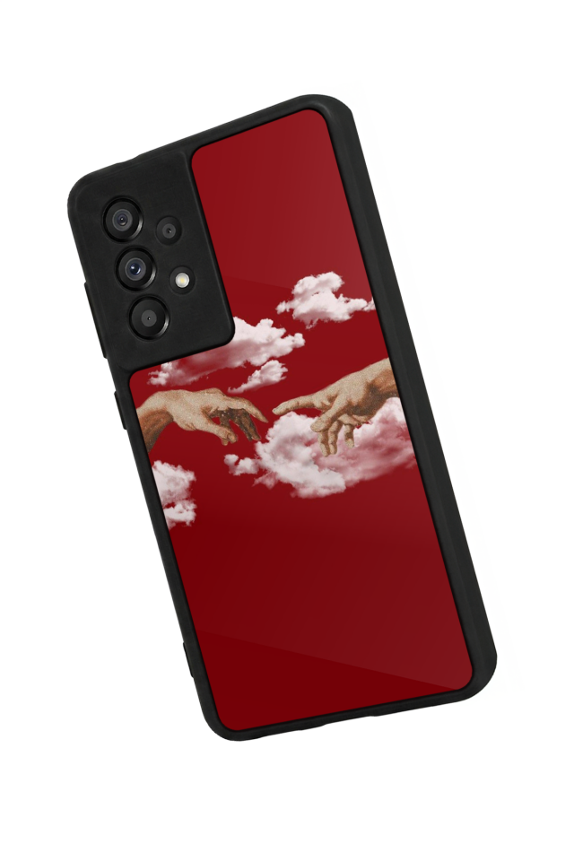 Samsung Galaxy A73 Uyumlu Kirmizi Tasarımlı Glossy Premium Kılıf