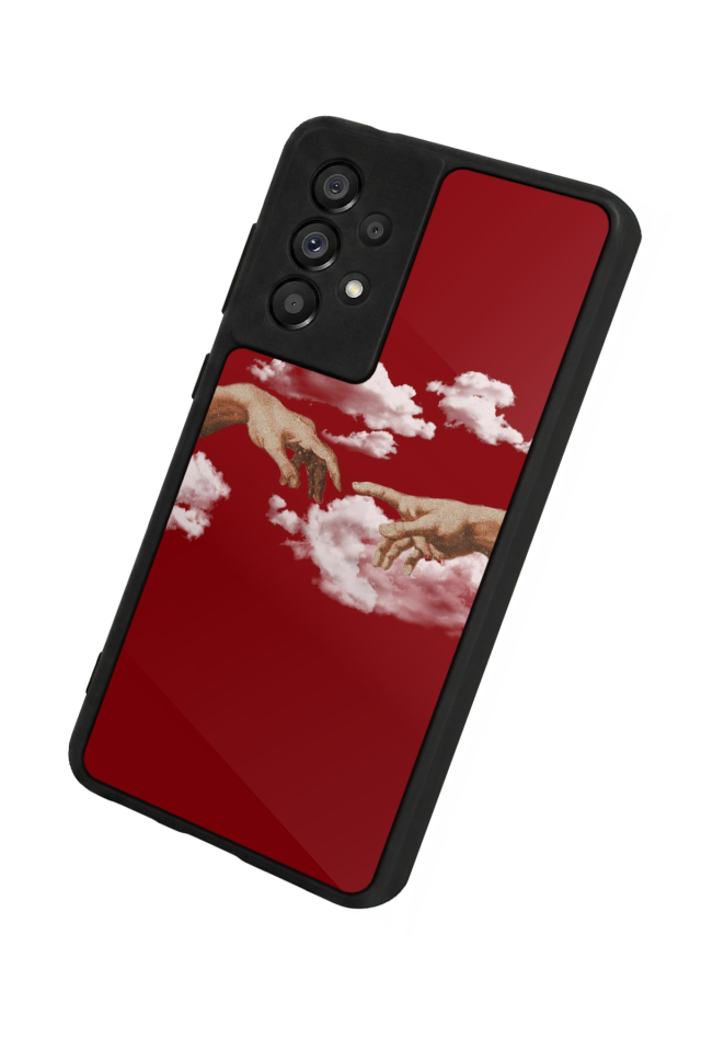 Samsung Galaxy A73 Uyumlu Kirmizi Tasarımlı Glossy Premium Kılıf