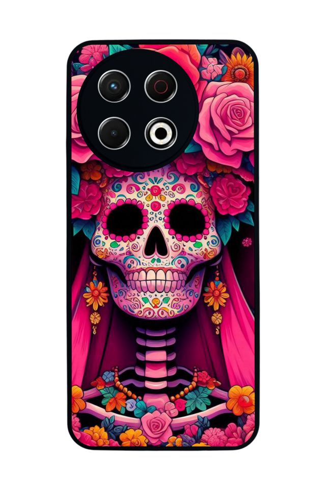 Tecno Spark 30 Pro Uyumlu KuruKafa Tasarımlı Glossy Premium Kılıf