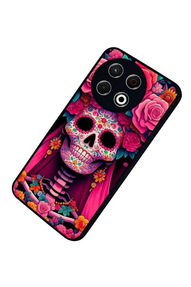 Tecno Spark 30 Pro Uyumlu KuruKafa Tasarımlı Glossy Premium Kılıf