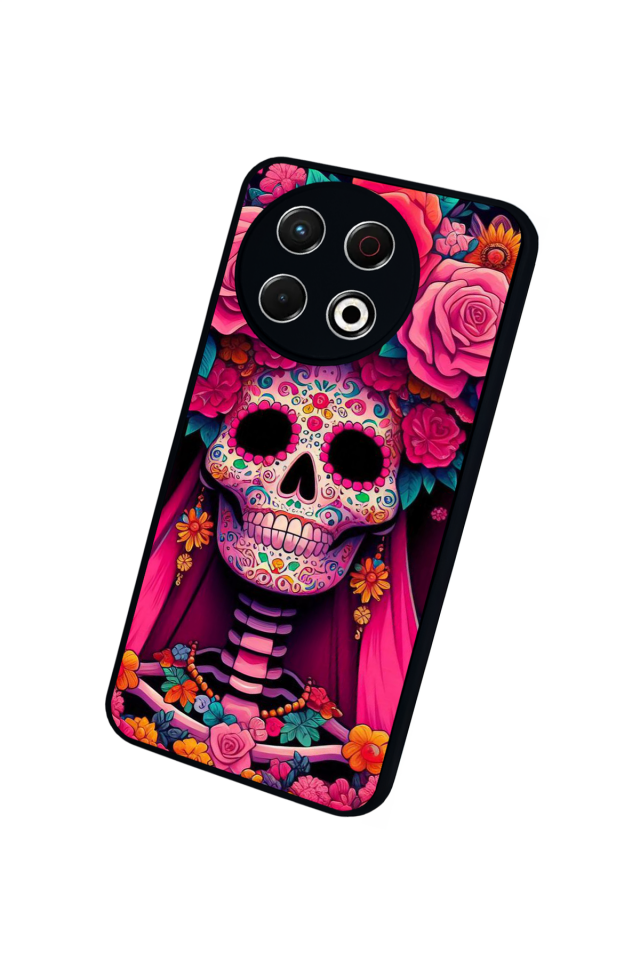 Tecno Spark 30 Pro Uyumlu KuruKafa Tasarımlı Glossy Premium Kılıf