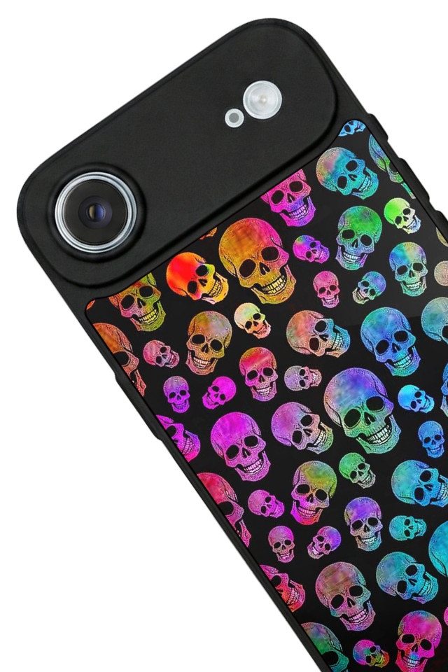 iPhone 17 Air Uyumlu KuruKafa Tasarımlı Glossy Premium Kılıf