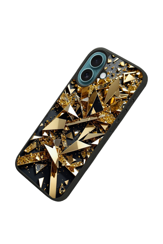 iPhone 16 Plus Uyumlu Mermer Marble Tasarımlı Glossy Premium Kılıf