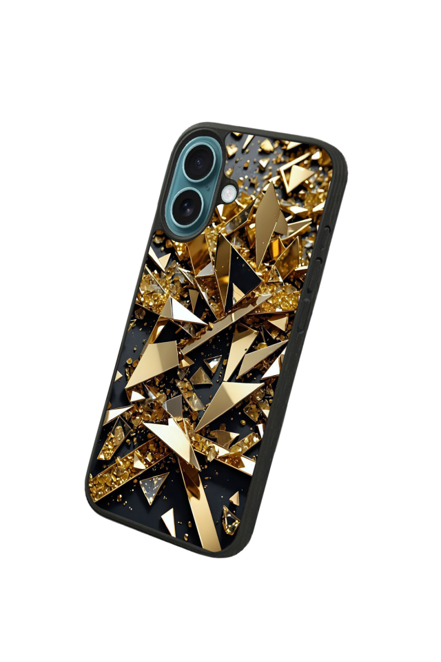 iPhone 16 Plus Uyumlu Mermer Marble Tasarımlı Glossy Premium Kılıf