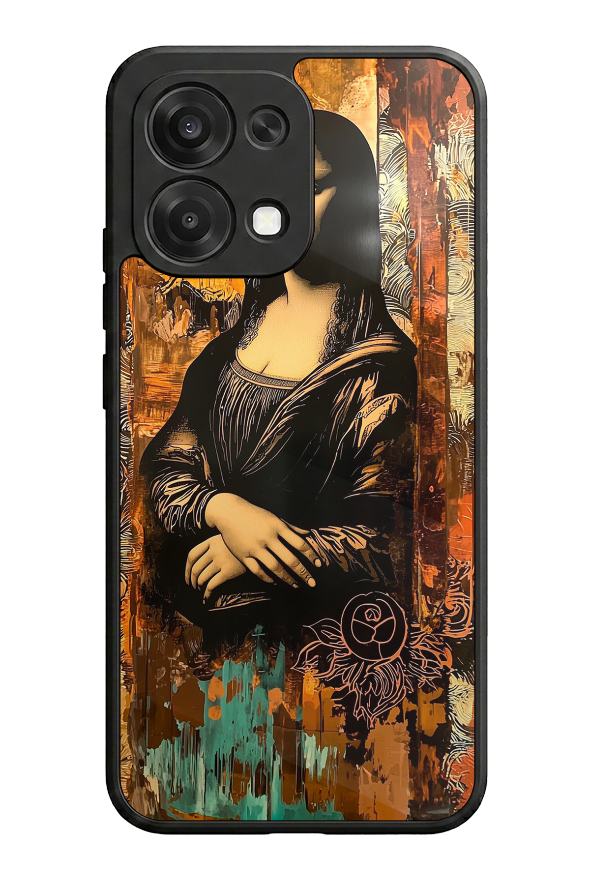 Oppo A6 Pro Uyumlu Monalisa Tasarımlı Glossy Premium Kılıf