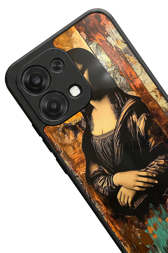 Oppo A6 Pro Uyumlu Monalisa Tasarımlı Glossy Premium Kılıf