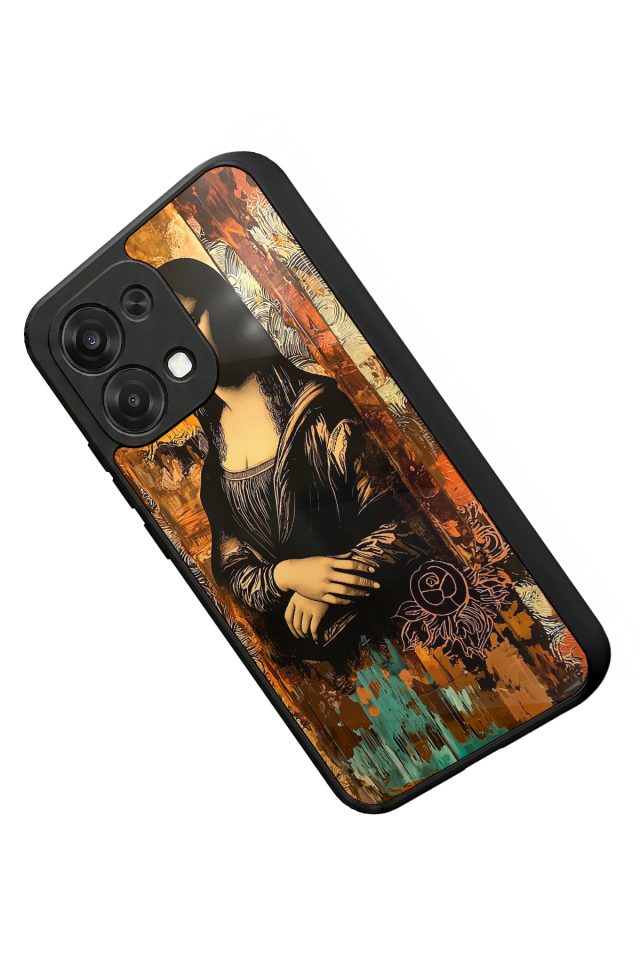 Oppo A6 Pro Uyumlu Monalisa Tasarımlı Glossy Premium Kılıf