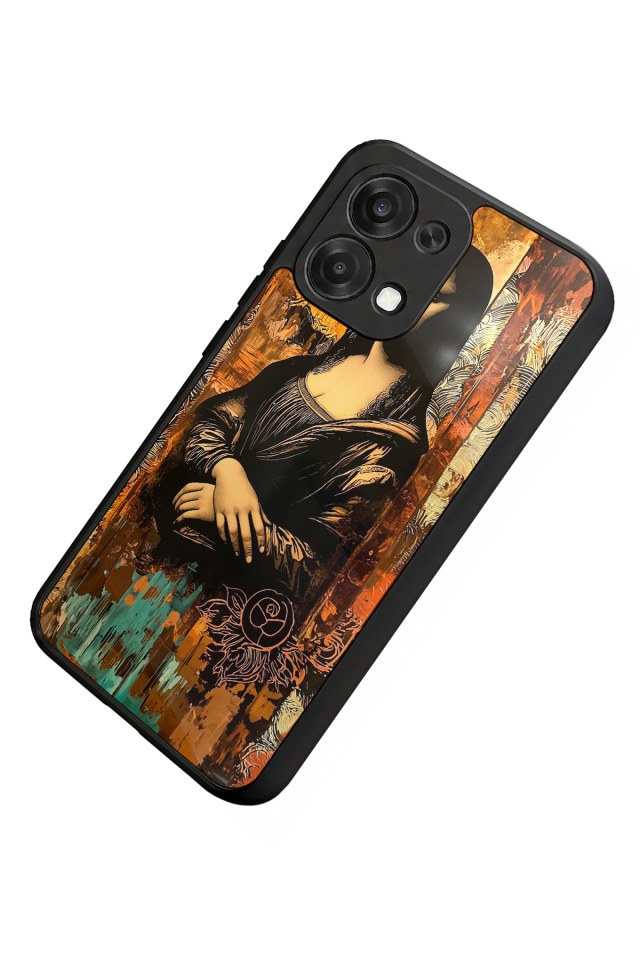 Oppo A6 Pro Uyumlu Monalisa Tasarımlı Glossy Premium Kılıf