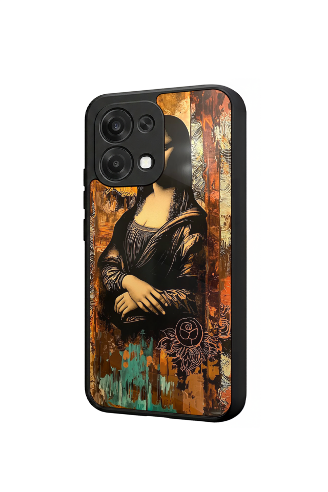 Oppo A6 Pro Uyumlu Monalisa Tasarımlı Glossy Premium Kılıf