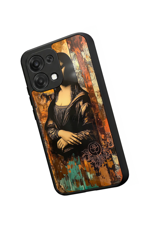 Oppo A6 Pro Uyumlu Monalisa Tasarımlı Glossy Premium Kılıf