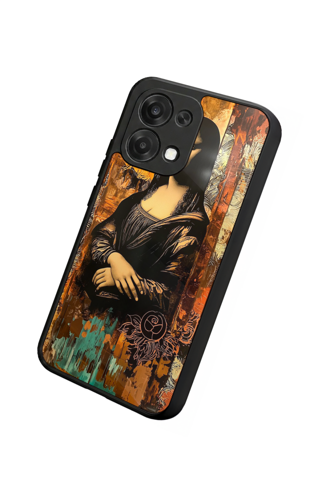 Oppo A6 Pro Uyumlu Monalisa Tasarımlı Glossy Premium Kılıf