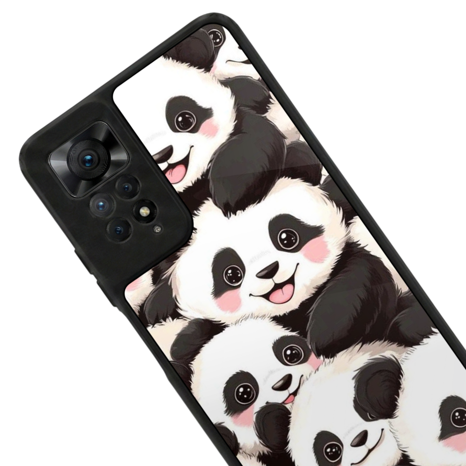 Xiaomi Redmi Note 11 Pro Uyumlu Panda Tasarımlı Glossy Premium Kılıf