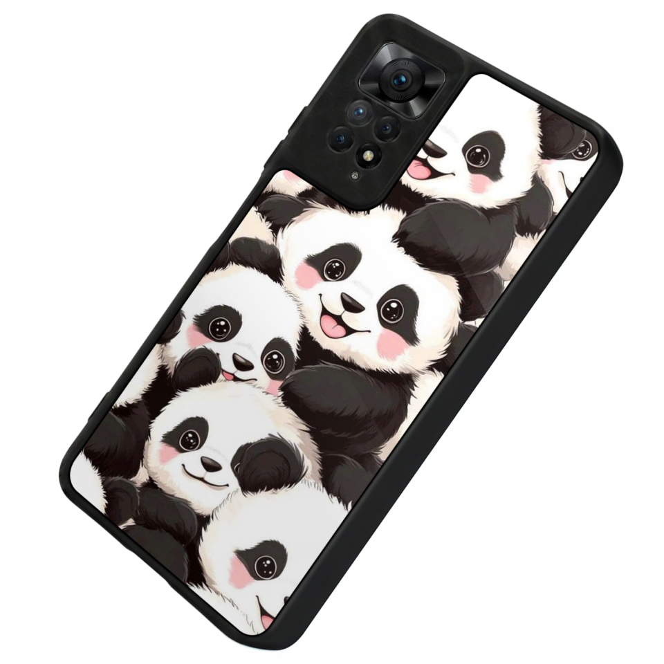Xiaomi Redmi Note 11 Pro Uyumlu Panda Tasarımlı Glossy Premium Kılıf
