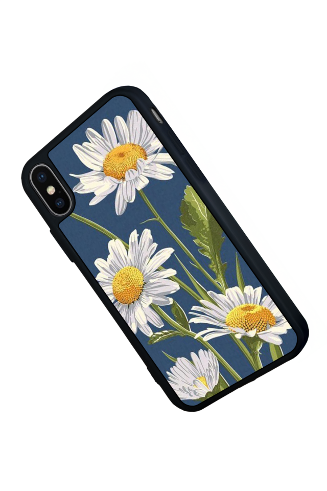 iPhone XS Max Uyumlu Papatya Tasarımlı Glossy Premium Kılıf