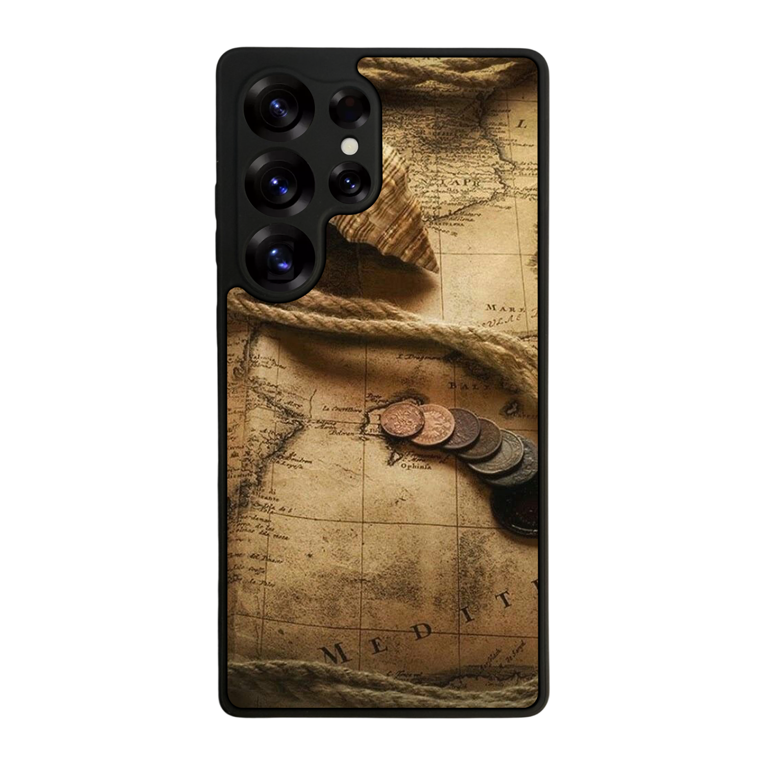 Samsung Galaxy S25 Ultra Uyumlu Pusula Tasarımlı Glossy Premium Kılıf