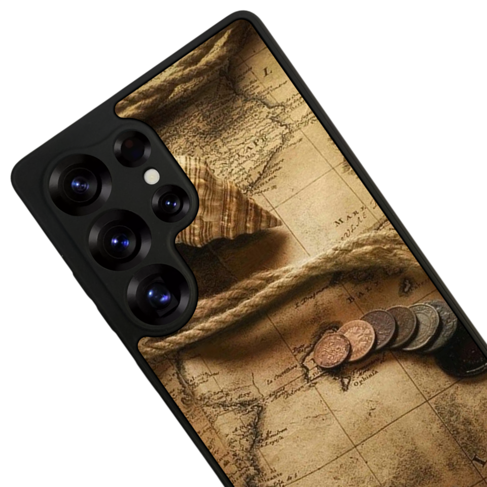 Samsung Galaxy S25 Ultra Uyumlu Pusula Tasarımlı Glossy Premium Kılıf