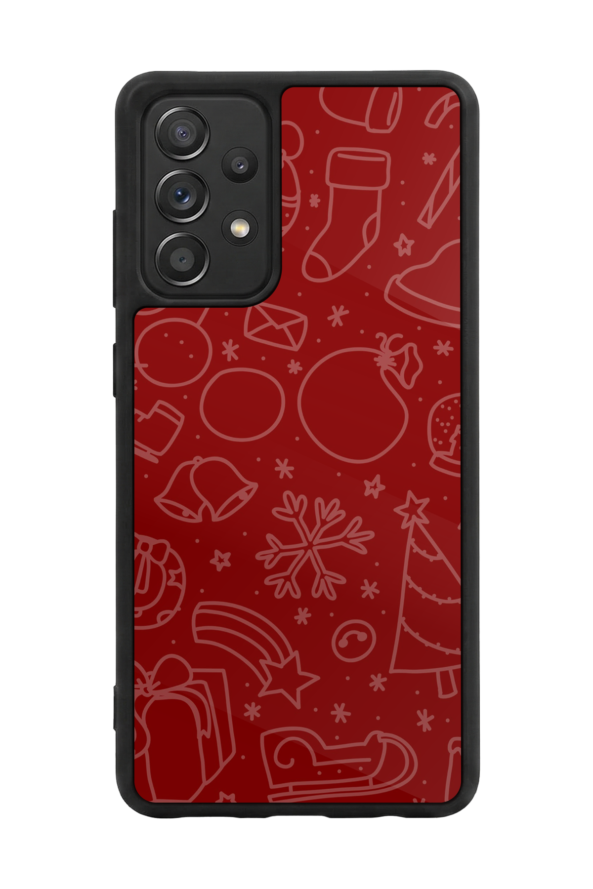 Samsung Galaxy A72 Uyumlu Yilbasi Christmas Tasarımlı Glossy Premium Kılıf