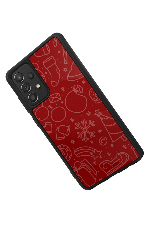 Samsung Galaxy A72 Uyumlu Yilbasi Christmas Tasarımlı Glossy Premium Kılıf
