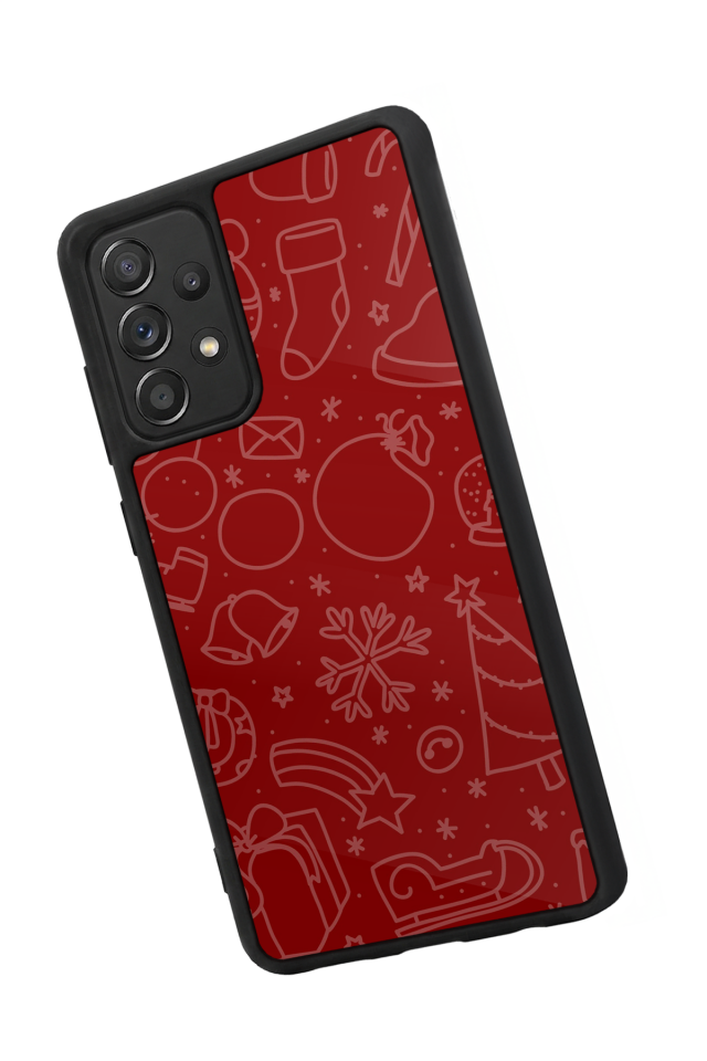 Samsung Galaxy A72 Uyumlu Yilbasi Christmas Tasarımlı Glossy Premium Kılıf