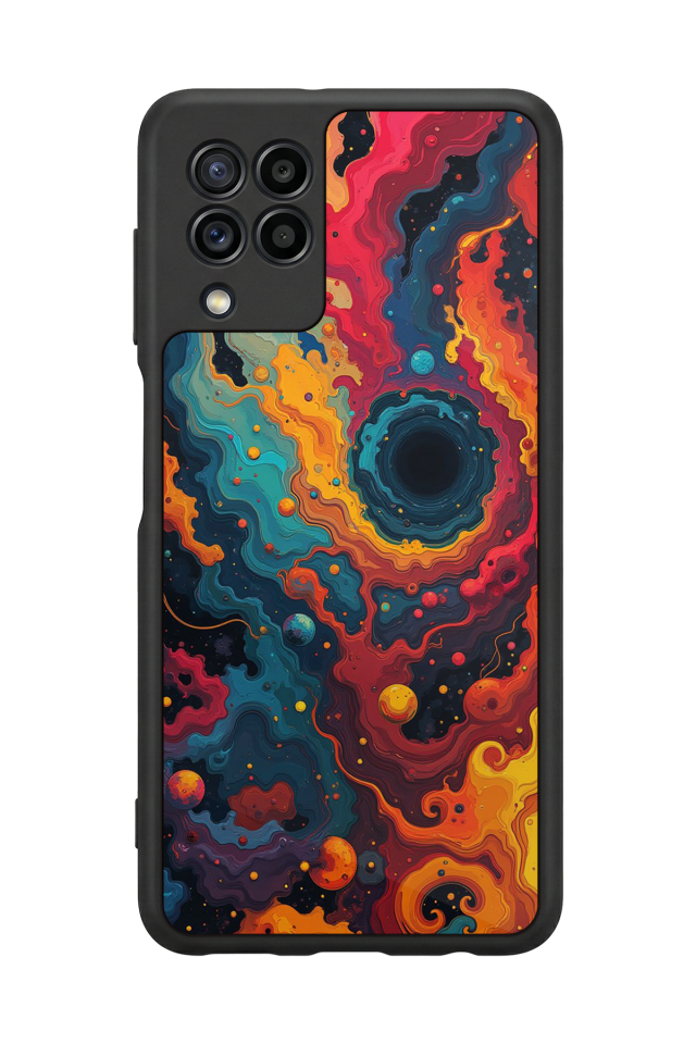 Samsung Galaxy M32 Uyumlu Abstract Tasarımlı Glossy Premium Kılıf