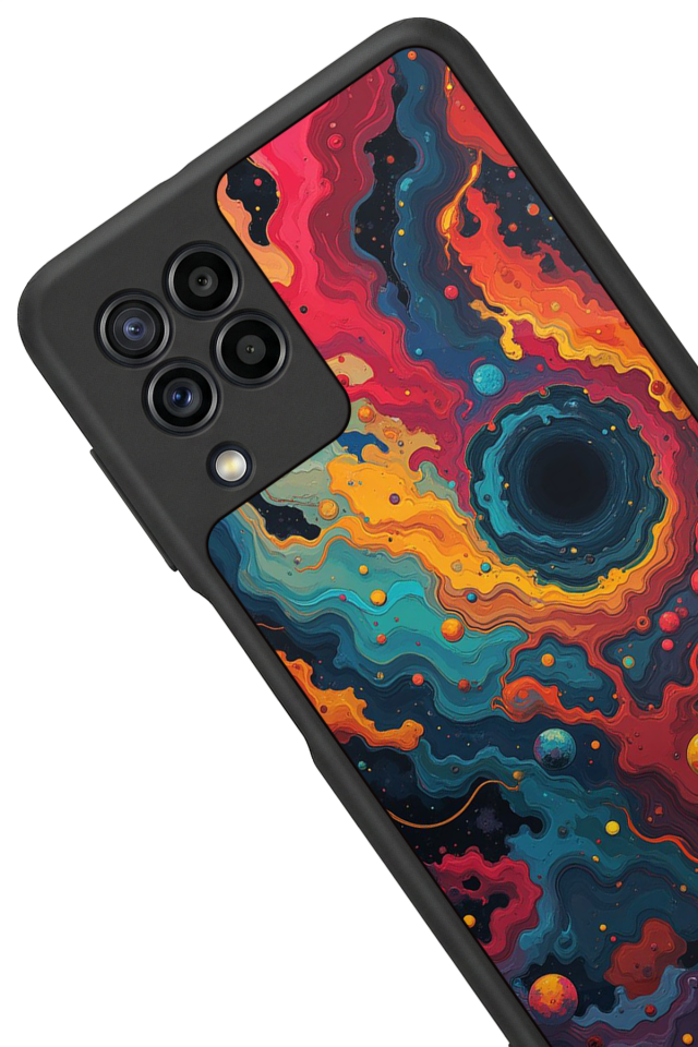 Samsung Galaxy M32 Uyumlu Abstract Tasarımlı Glossy Premium Kılıf