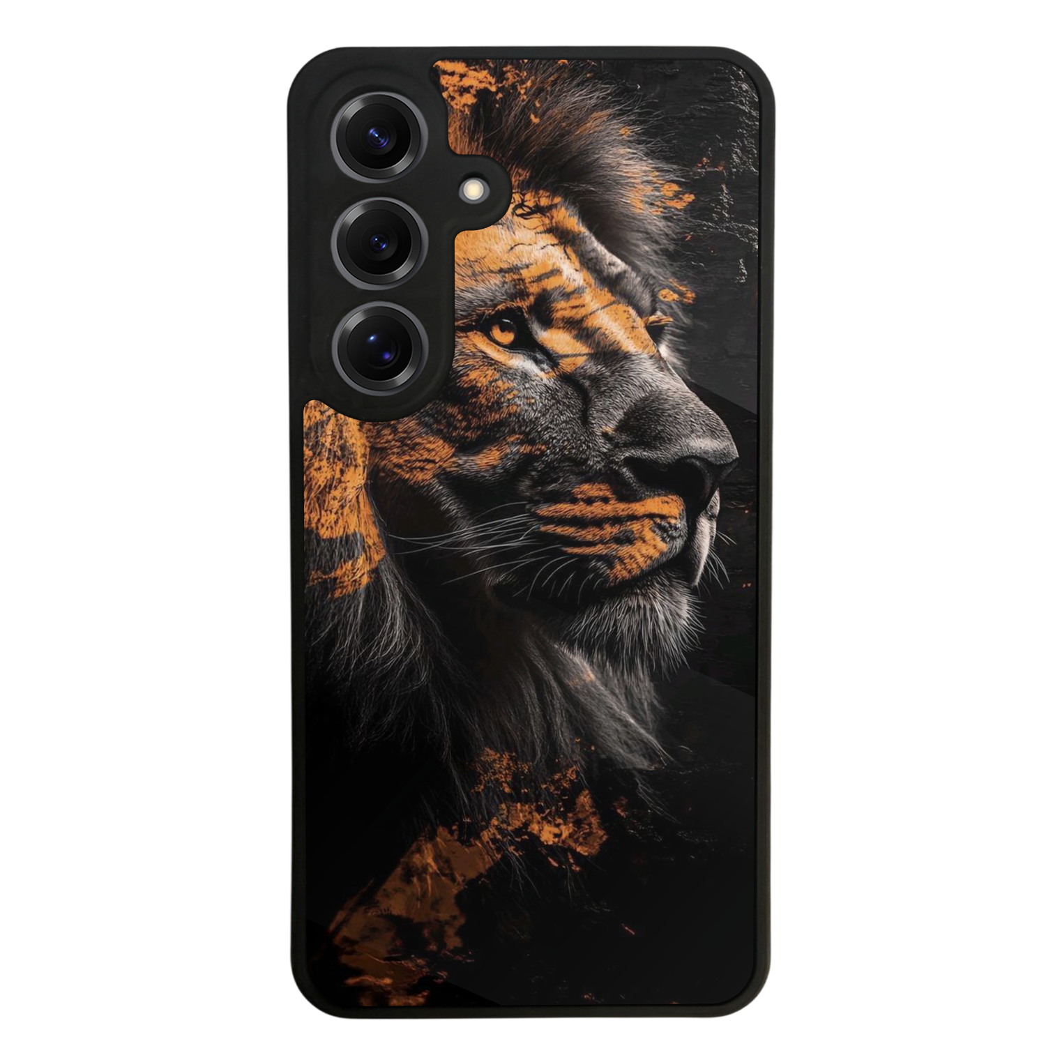 Samsung Galaxy S25 Uyumlu Aslan Tasarımlı Glossy Premium Kılıf